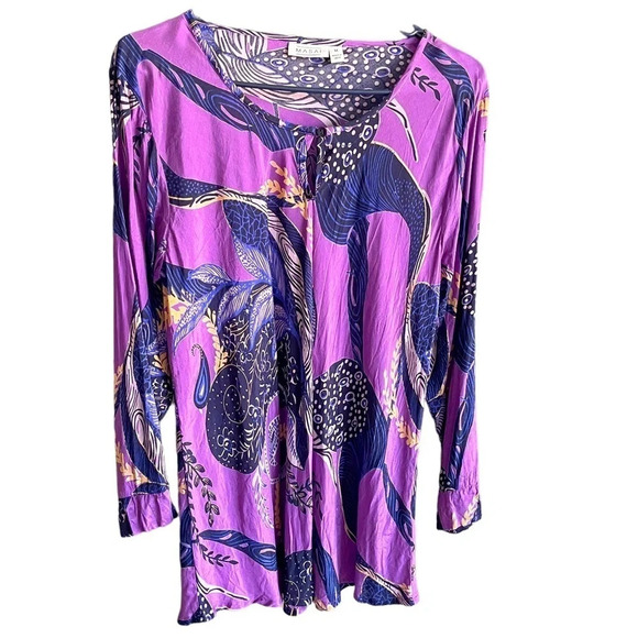 MASAI Round Neck Long Sleeves Blouse Size M - Picture 1 of 8